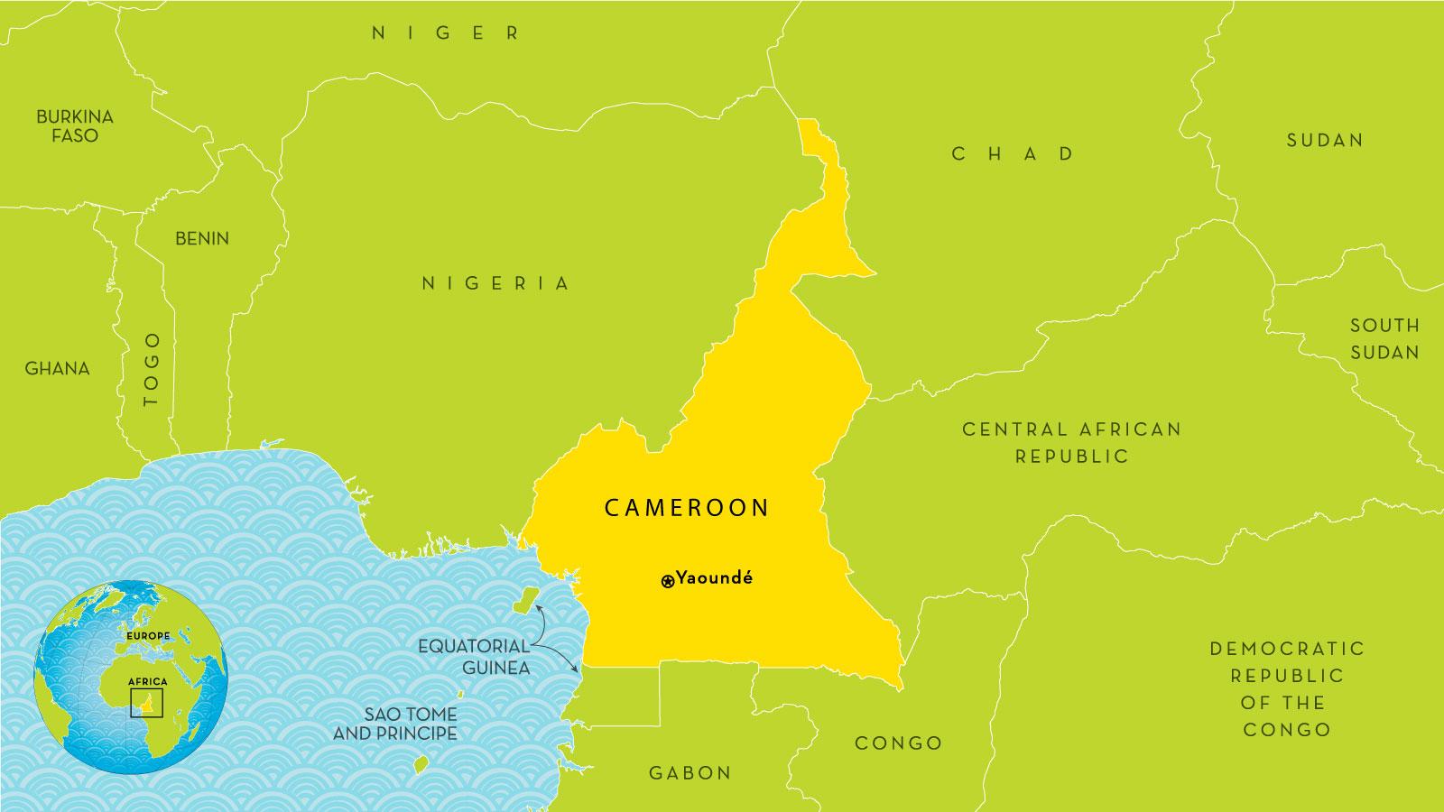 カメルーン国 地図 地図のカメルーンと周辺諸国 中央アフリカ アフリカ
