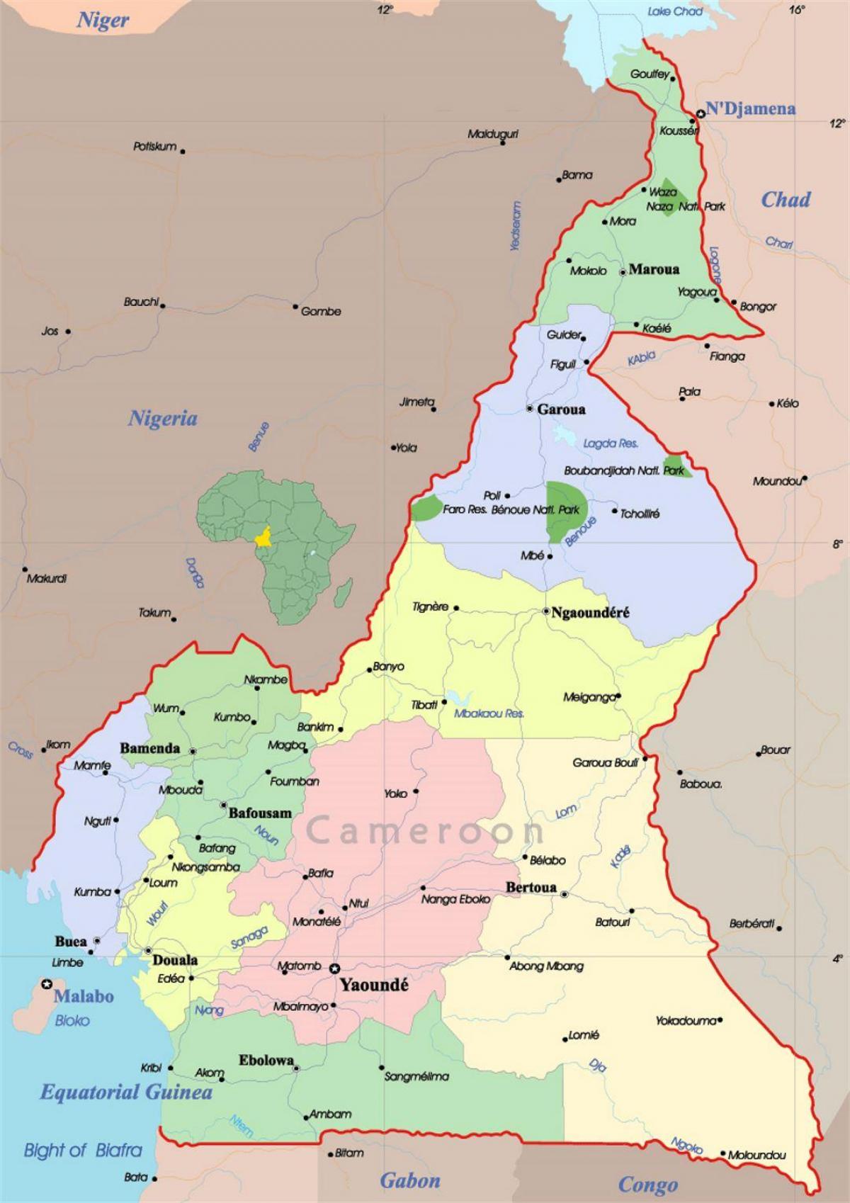 の政治地図がカメルーン 地図の政治cameroo 中央アフリカ アフリカ