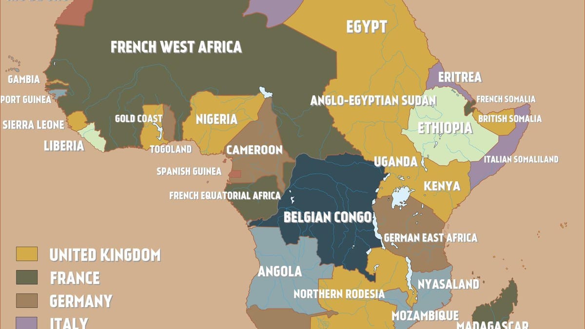 地図の英国のカメルーン