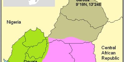 地図のカメルーン気候