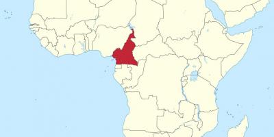 地図の西アフリカのカメルーン